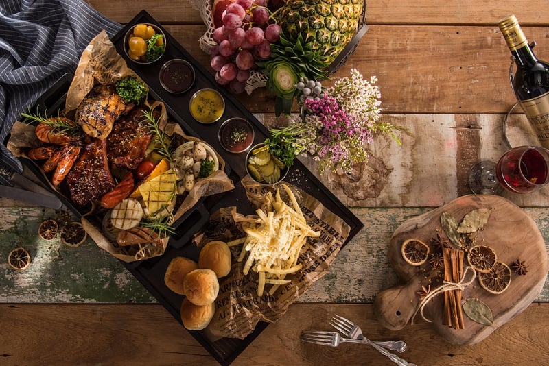 Medieval feast table